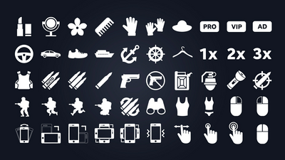 710+ Simple Flat Icons 