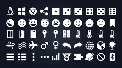 710+ Simple Flat Icons 