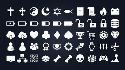 710+ Simple Flat Icons 