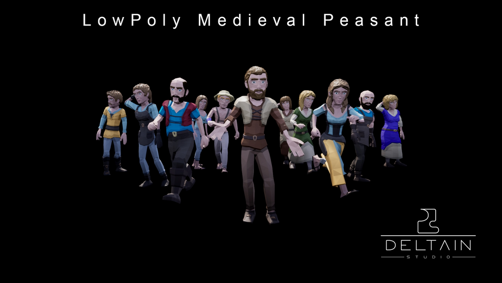 LowPoly Medieval Peasant 