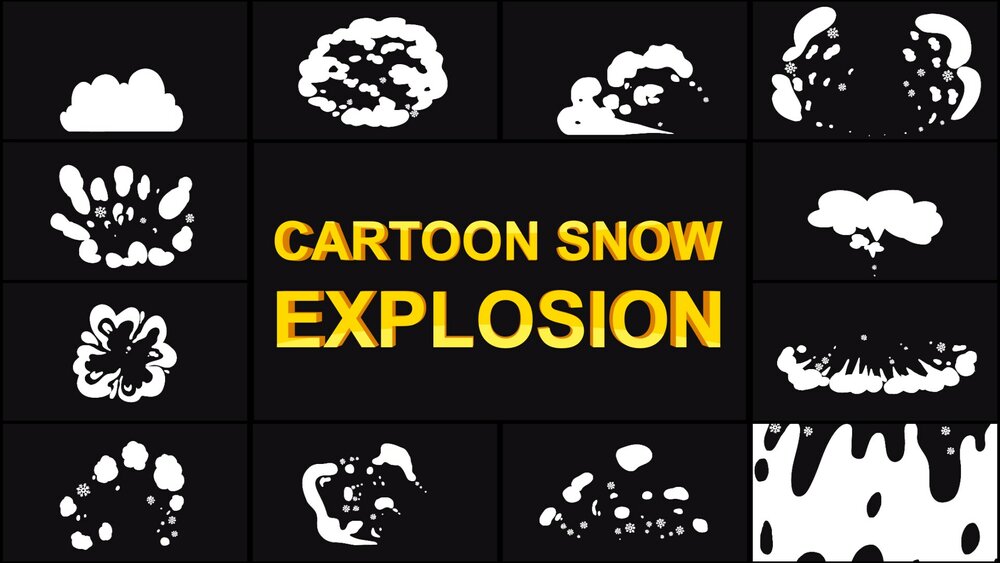 Cartoon Snow Explosions 