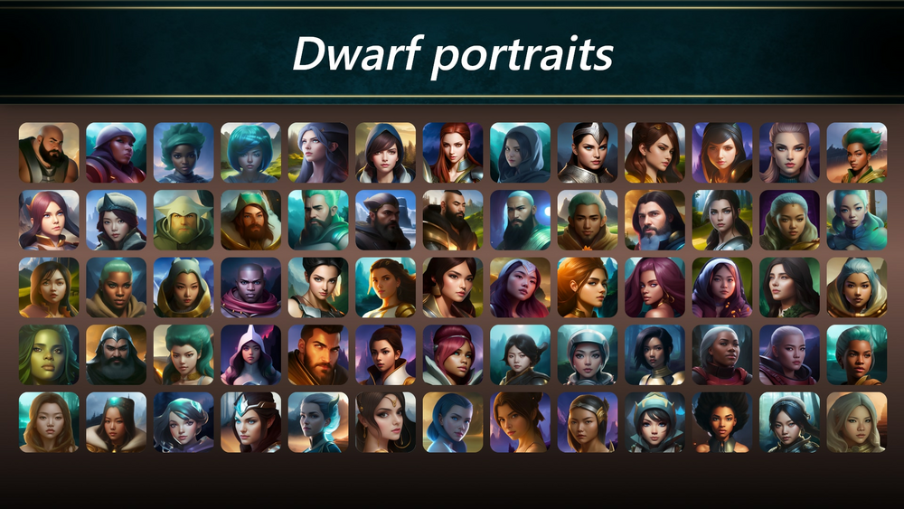 600+ Character Portraits With Modular Background 