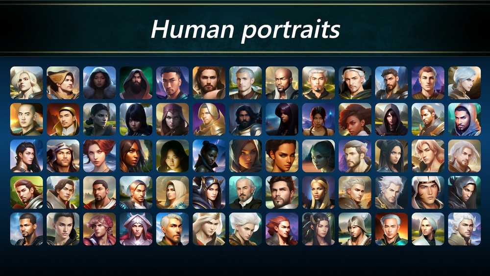 600+ Character Portraits With Modular Background 