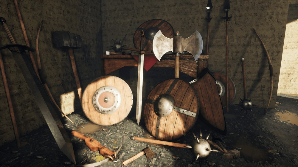 Realistic Medieval Weapons and Shields Kit 