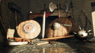 Realistic Medieval Weapons and Shields Kit 