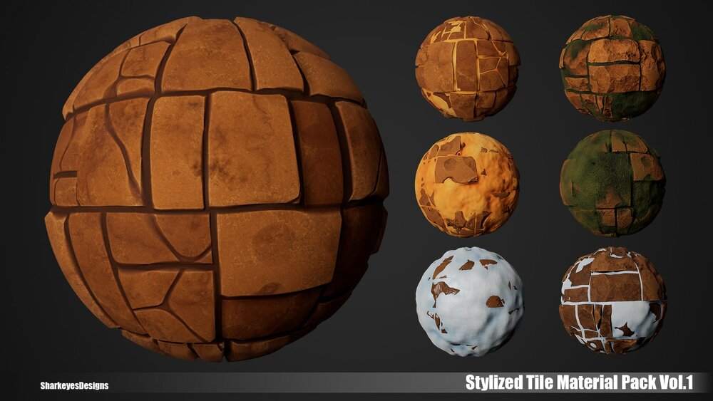 Stylized Tile Material Pack Vol.1 