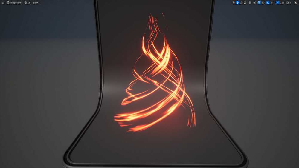 VFX56 Fireplace rays hit effect liquid flow 