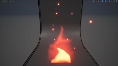 VFX56 Fireplace rays hit effect liquid flow 