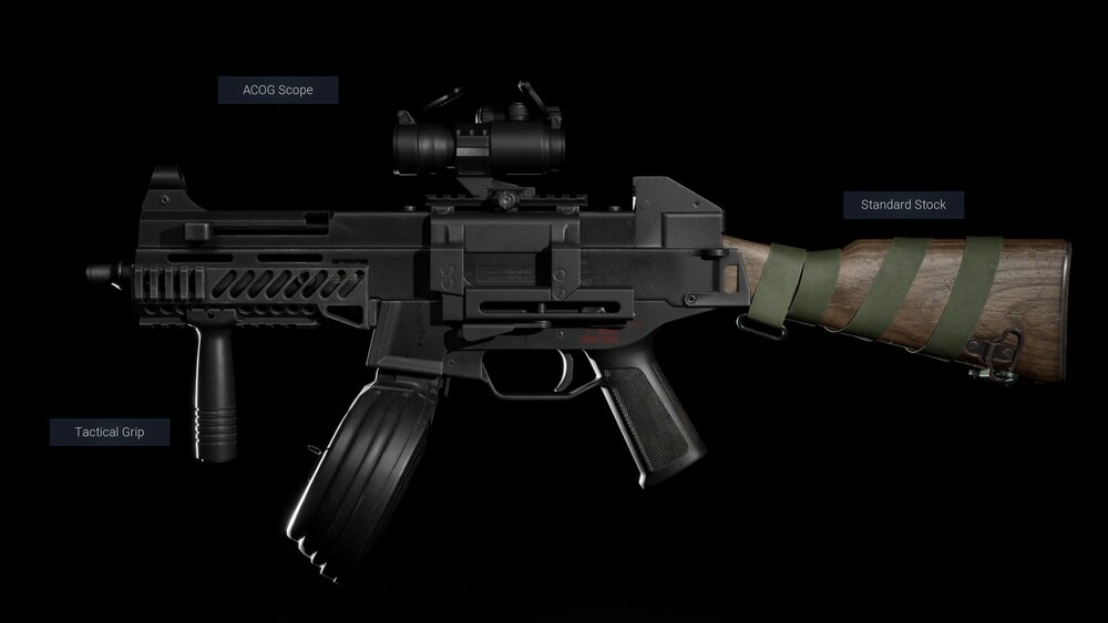 FPS Weapon SMG (Modular, Customizable) 