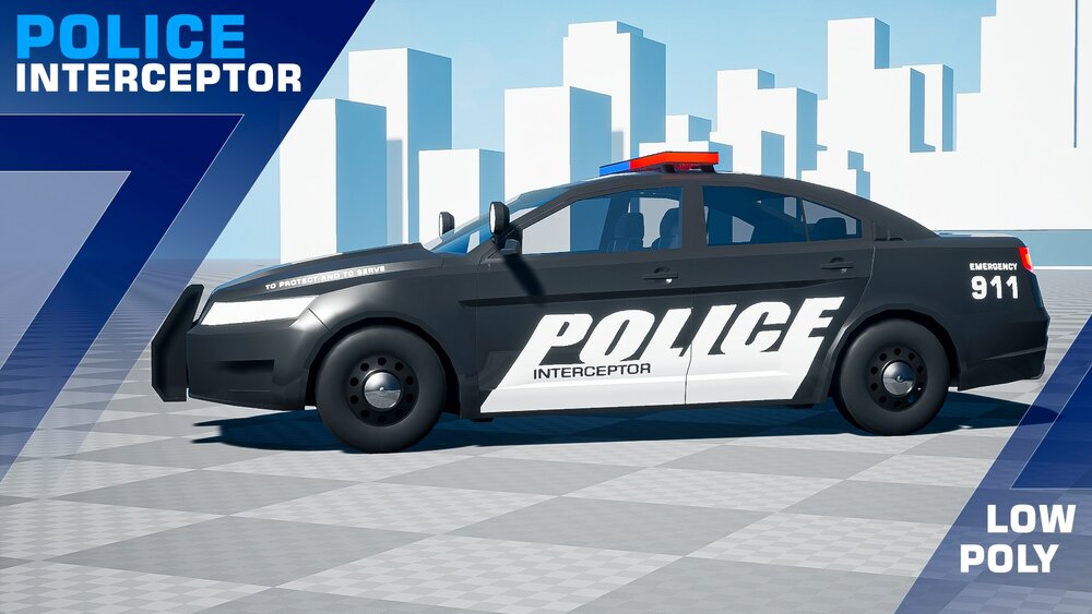 Drivable Police Car INTERCEPTOR 