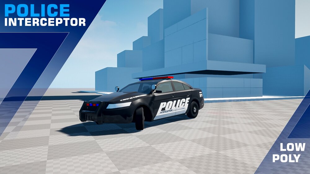 Drivable Police Car INTERCEPTOR 