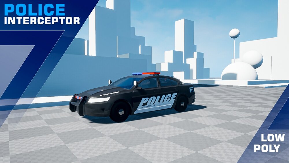 Drivable Police Car INTERCEPTOR 