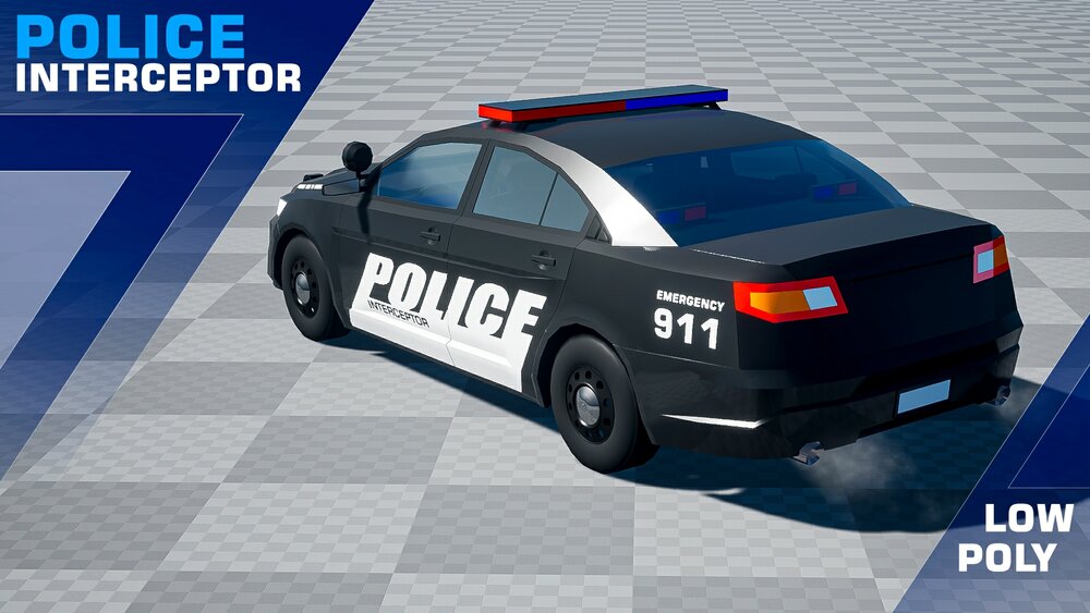 Drivable Police Car INTERCEPTOR 