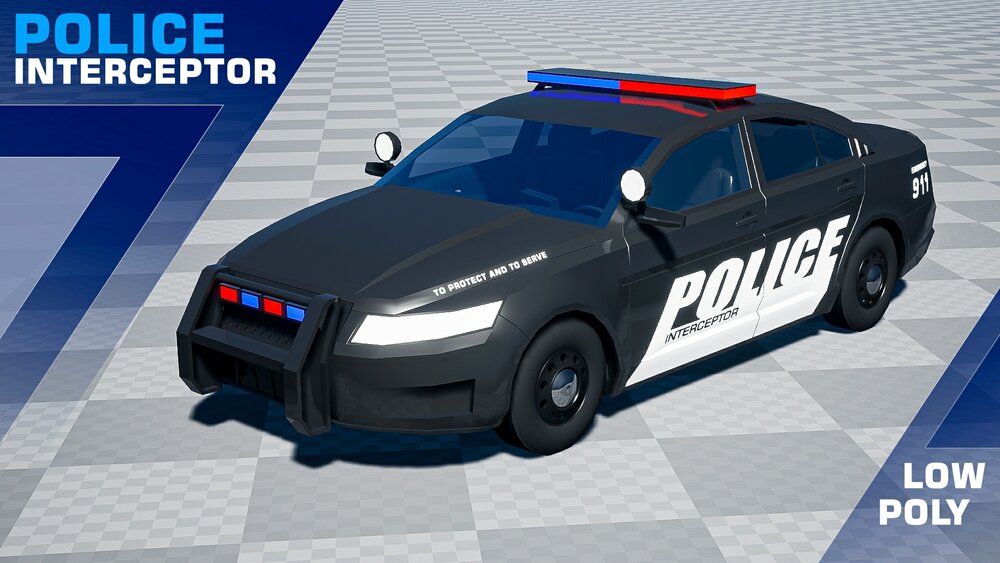 Drivable Police Car INTERCEPTOR 