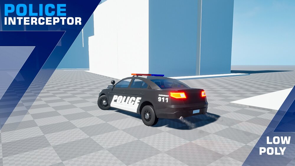 Drivable Police Car INTERCEPTOR 