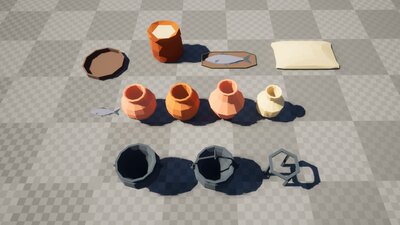 Stylized Tavern Props [Papercraft/LowPoly] 