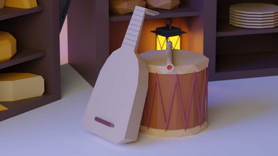 Stylized Tavern Props [Papercraft/LowPoly] 