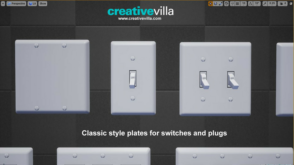 Light Switches and Outlets for Arch Vis 