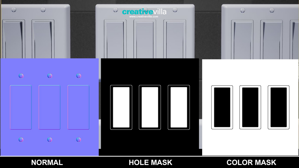 Light Switches and Outlets for Arch Vis 