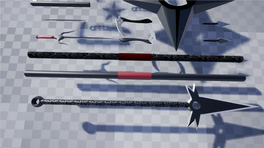 Low Poly Ninja Weapon Pack 