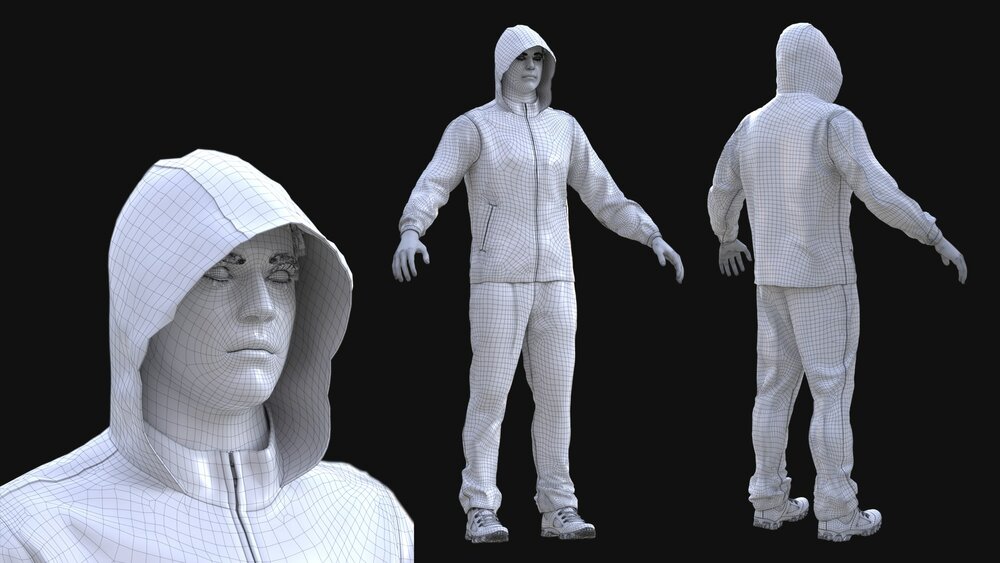 Man - Military Uniform 3 - Modular - Rigged 