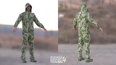 Man - Military Uniform 3 - Modular - Rigged 