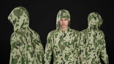 Man - Military Uniform 3 - Modular - Rigged 