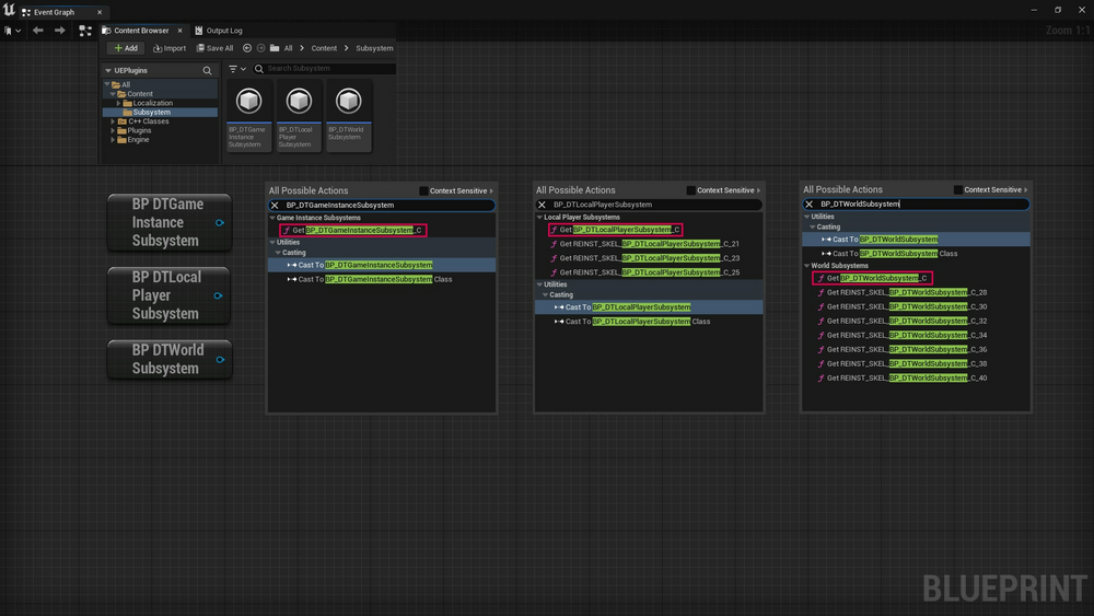 Blueprint Subsystem 