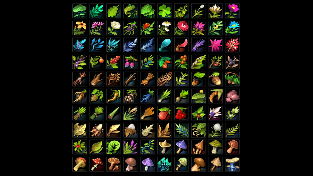 Alchemy Herbs Icons 