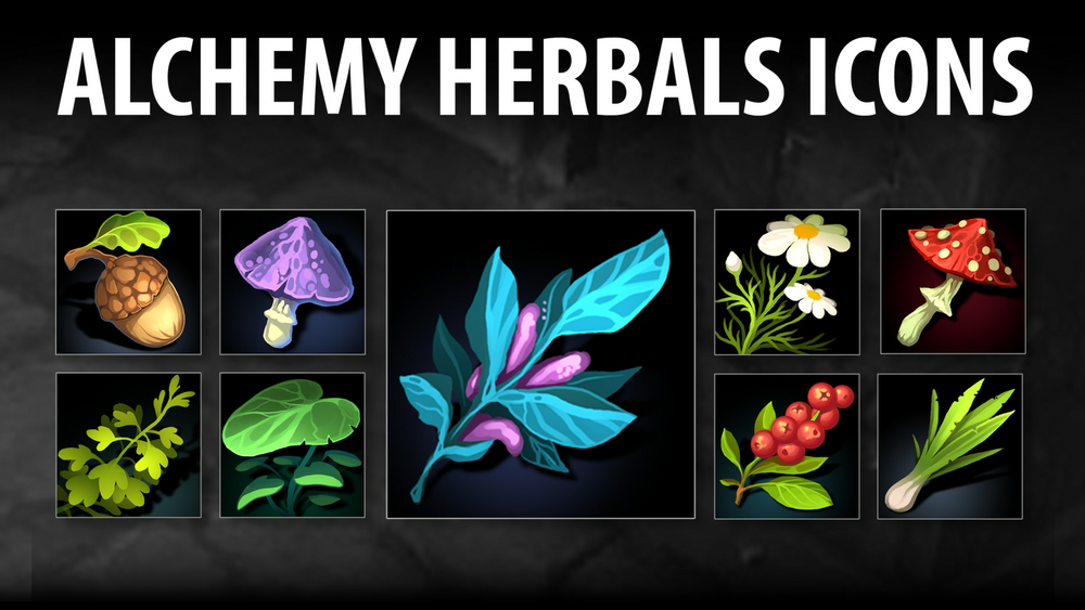 Alchemy Herbs Icons 