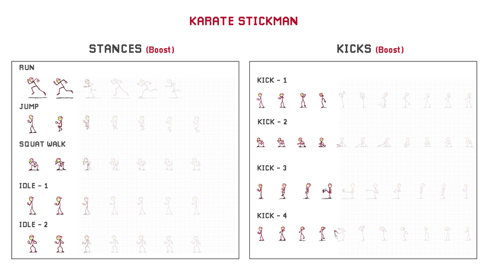 Karate Stickman (Sprite Sheets) 