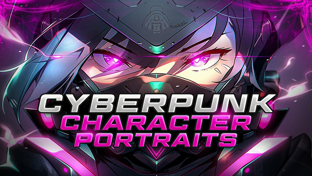 Anime Cyberpunk Character Portraits 