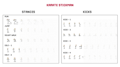 Karate Stickman (Sprite Sheets) 