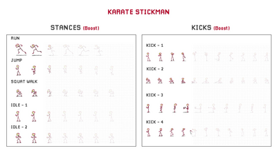 Karate Stickman (Sprite Sheets) 