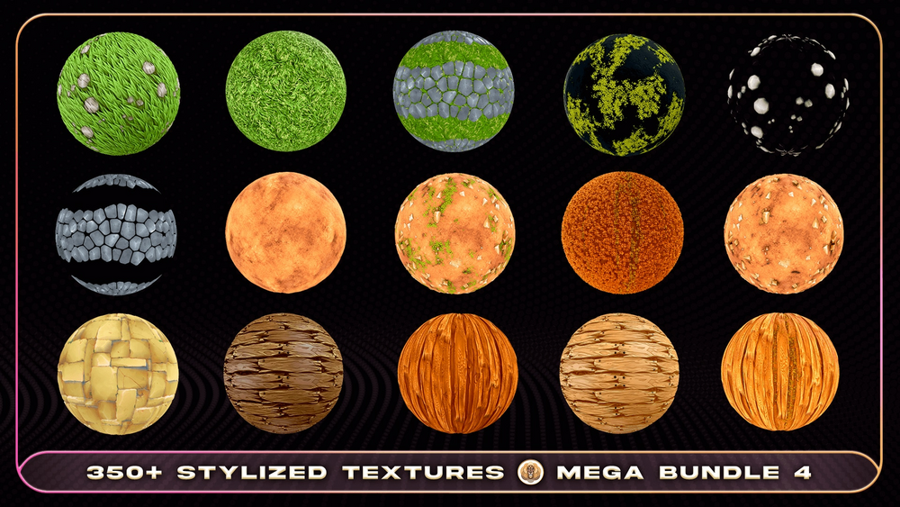 350+ Stylized Textures - Mega Bundle 4 