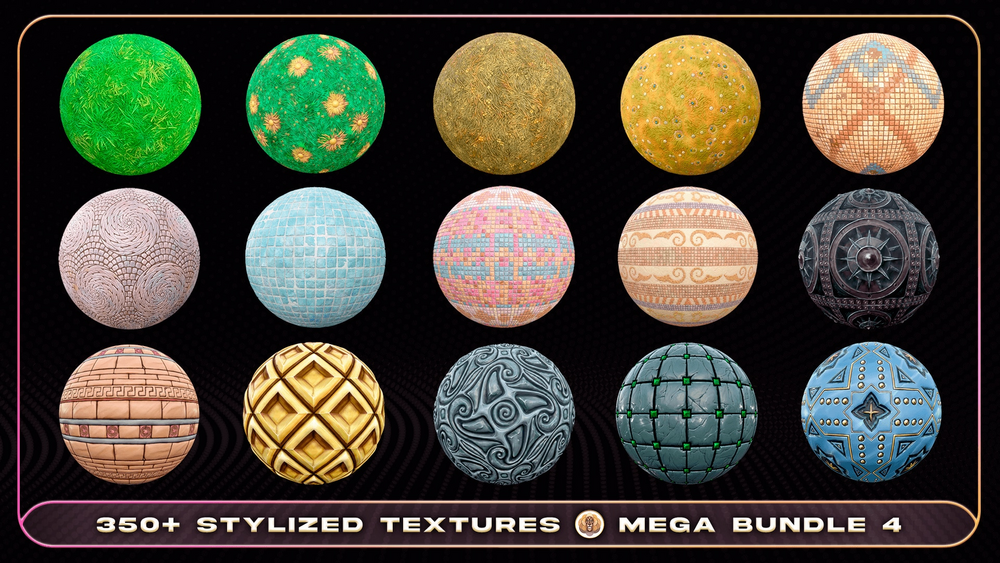 350+ Stylized Textures - Mega Bundle 4 