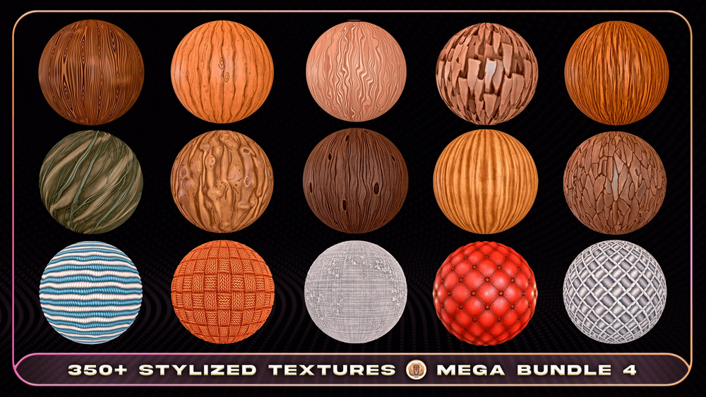 350+ Stylized Textures - Mega Bundle 4 