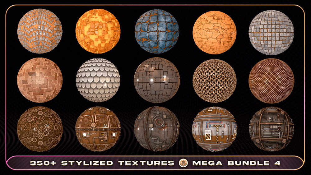 350+ Stylized Textures - Mega Bundle 4 