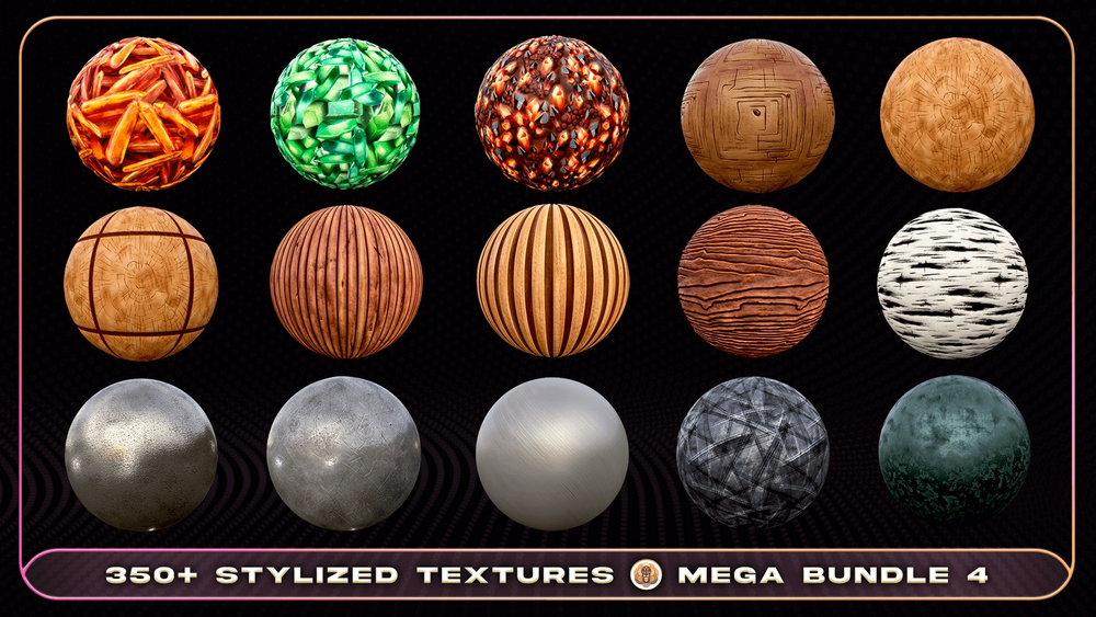 350+ Stylized Textures - Mega Bundle 4 