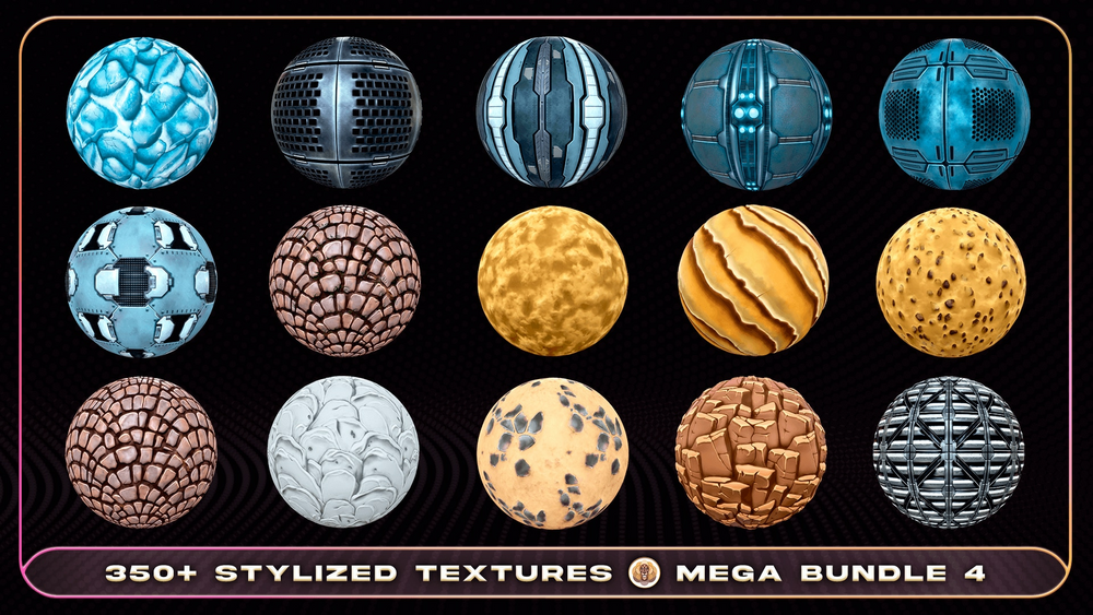 350+ Stylized Textures - Mega Bundle 4 