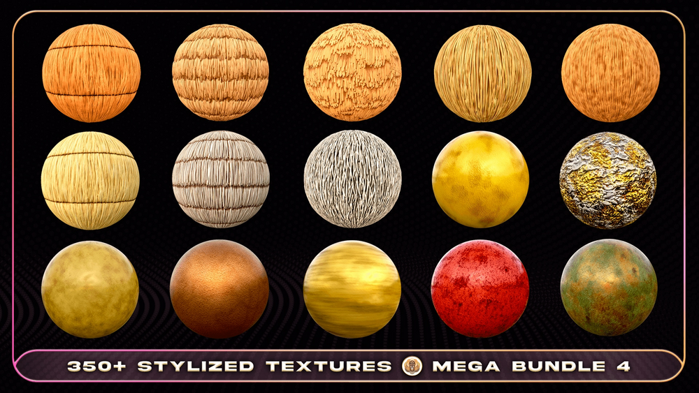 350+ Stylized Textures - Mega Bundle 4 