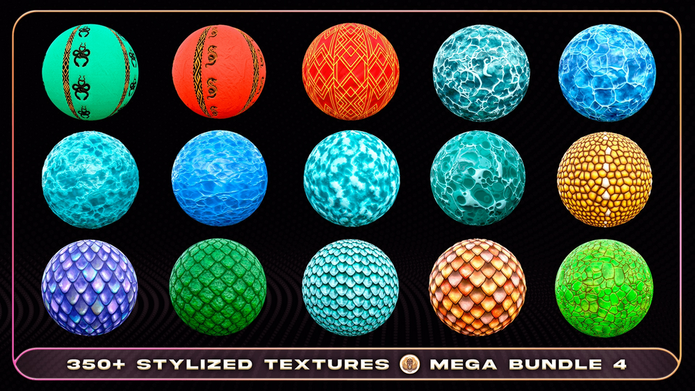 350+ Stylized Textures - Mega Bundle 4 