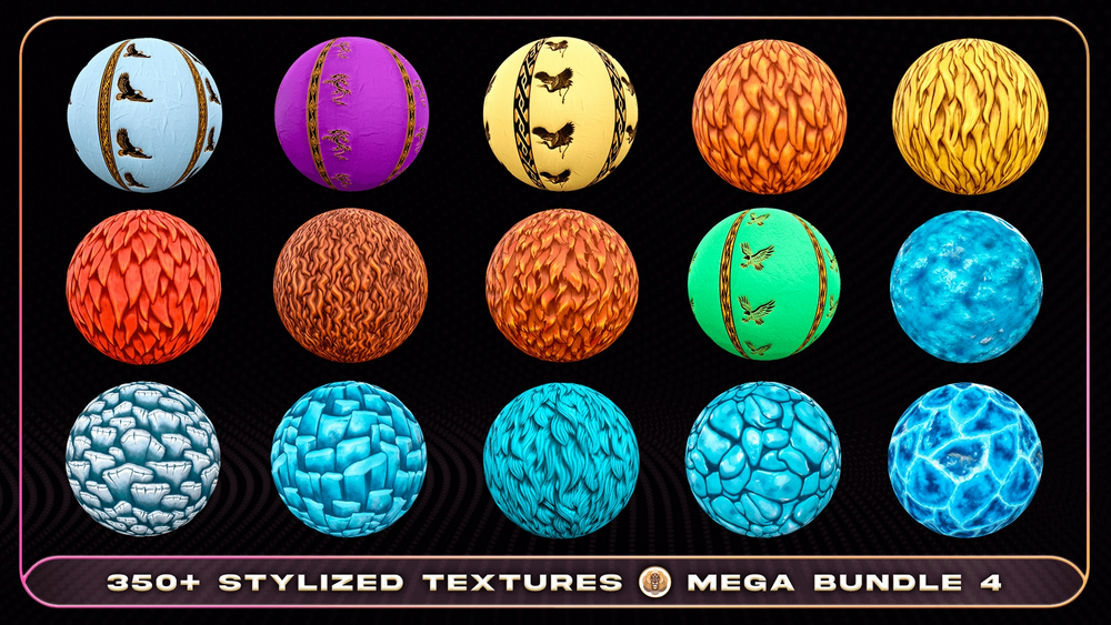 350+ Stylized Textures - Mega Bundle 4 