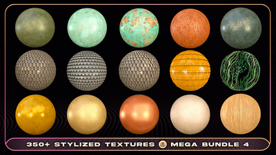 350+ Stylized Textures - Mega Bundle 4 