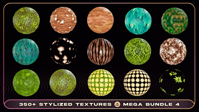 350+ Stylized Textures - Mega Bundle 4 