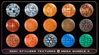 350+ Stylized Textures - Mega Bundle 4 