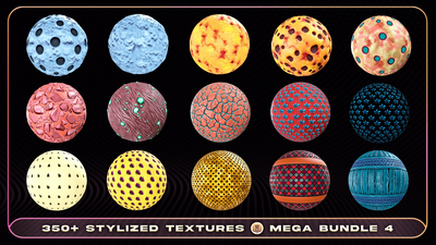 350+ Stylized Textures - Mega Bundle 4 