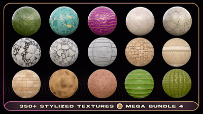 350+ Stylized Textures - Mega Bundle 4 