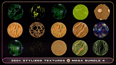 350+ Stylized Textures - Mega Bundle 4 