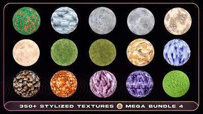 350+ Stylized Textures - Mega Bundle 4 